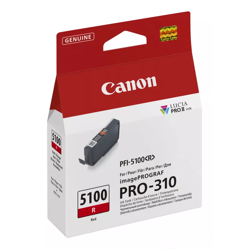 Canon PFI-5100 R inktpatroon 1 stuk origineel rood
