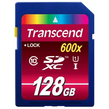 Flashgeheugen Transcend 128 GB SDXC UHS-I 600x TS128GSDXC10U1