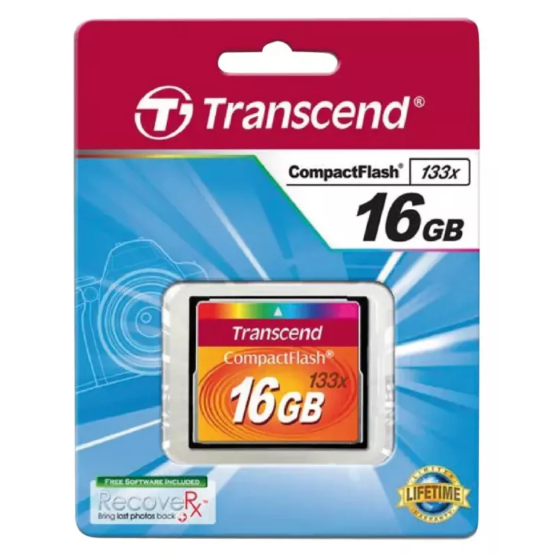 CompactFlash-kaart Transcend TS16GCF133 16 GB, 50 MB/s lezen, 20 MB/s schrijven
