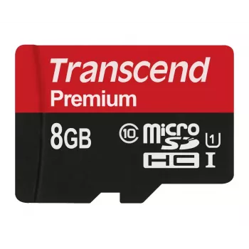 Flashgeheugen Transcend 8 GB MicroSDHC Class 10 UHS-I TS8GUSDCU1