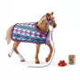schleich HORSE CLUB Engels volbloed met deken, paardenstal, paarden, 5 jaar, veelkleurig, kunststof