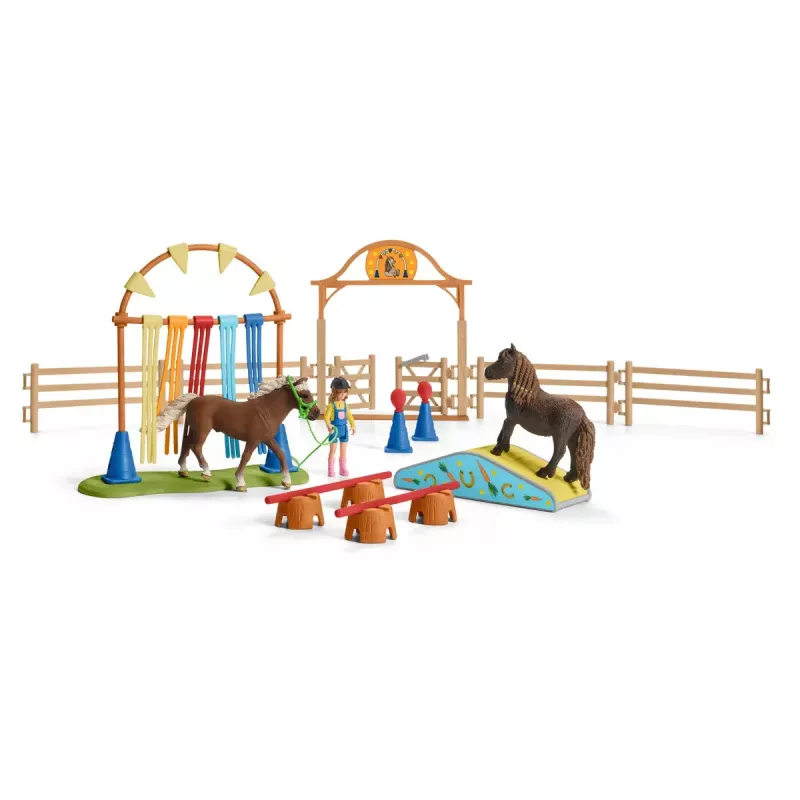 Pony agility-training Schleich 42481 veelkleurig kunststof 3-8 jaar