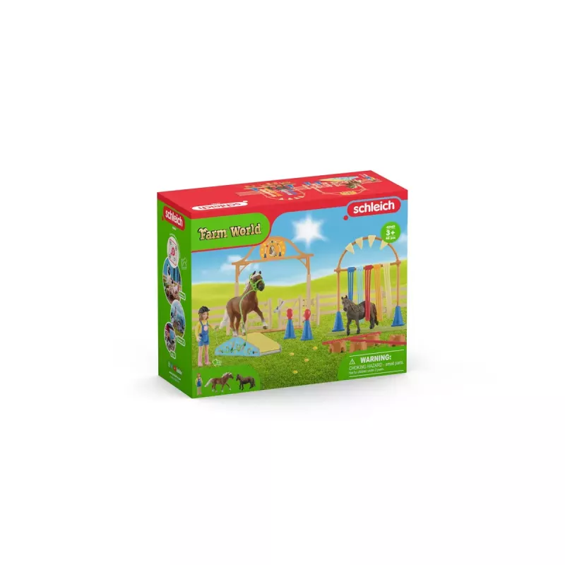 Pony agility-training Schleich 42481 veelkleurig kunststof 3-8 jaar