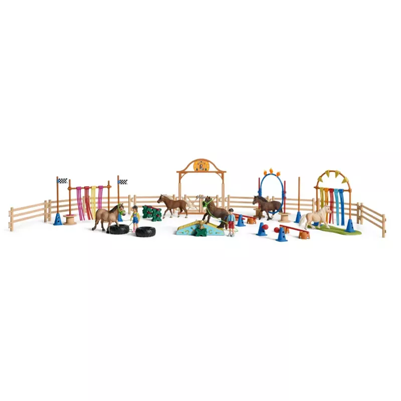 Pony agility-training Schleich 42481 veelkleurig kunststof 3-8 jaar