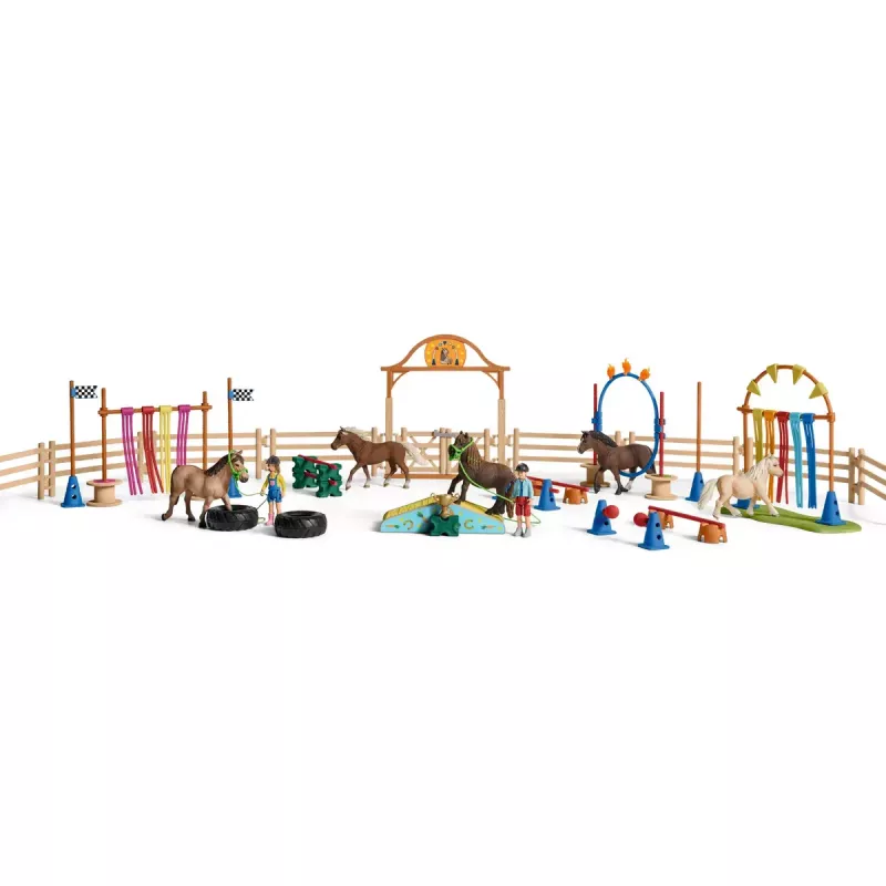 Pony agility-training Schleich 42481 veelkleurig kunststof 3-8 jaar