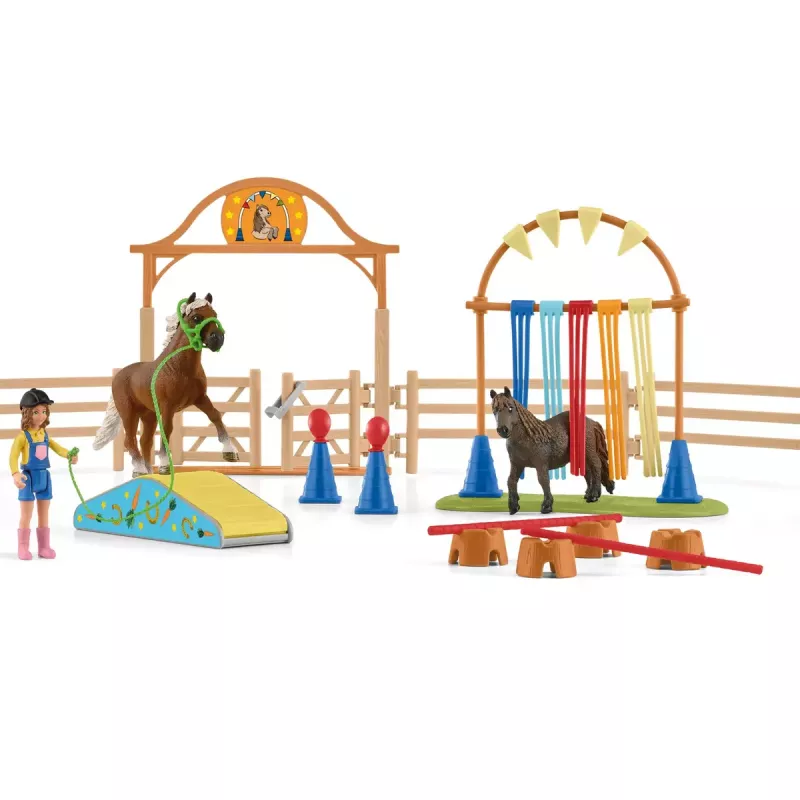 Pony agility-training Schleich 42481 veelkleurig kunststof 3-8 jaar