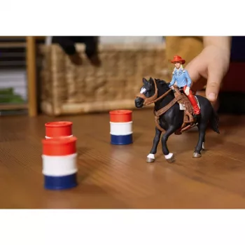 schleich Cowgirl Barrel Racing Fun, 3 jaar, veelkleurig