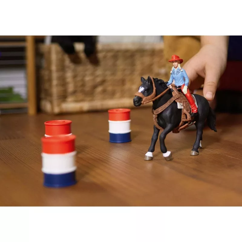 schleich Cowgirl Barrel Racing Fun, 3 jaar, veelkleurig