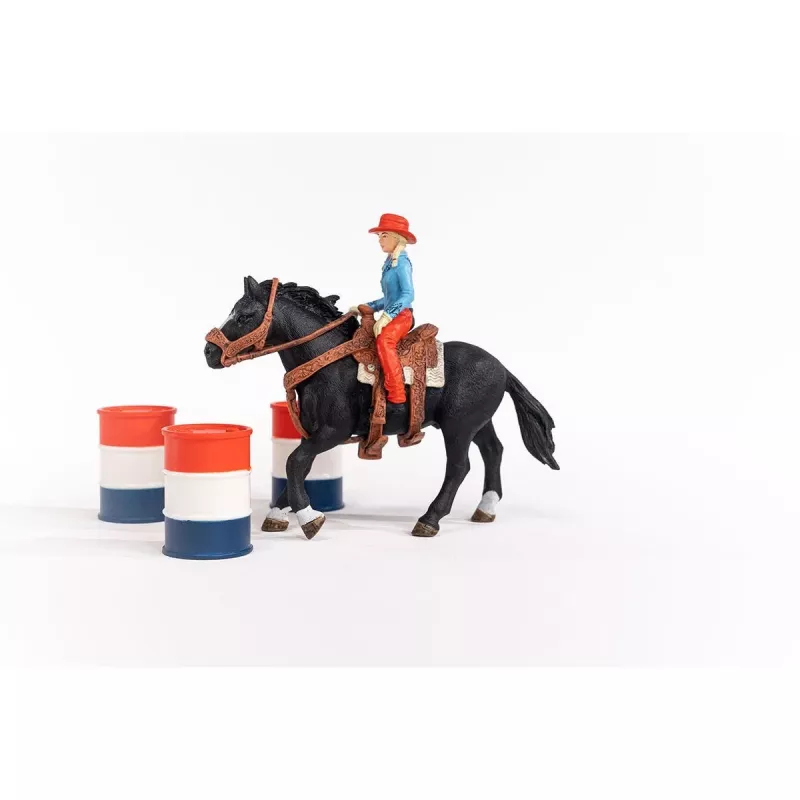 schleich Cowgirl Barrel Racing Fun, 3 jaar, veelkleurig