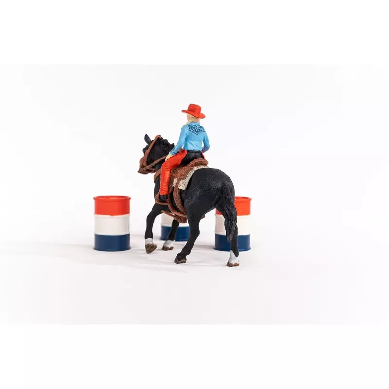 schleich Cowgirl Barrel Racing Fun, 3 jaar, veelkleurig