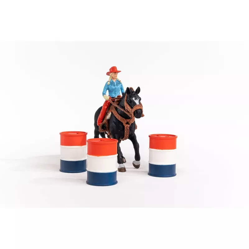 schleich Cowgirl Barrel Racing Fun, 3 jaar, veelkleurig