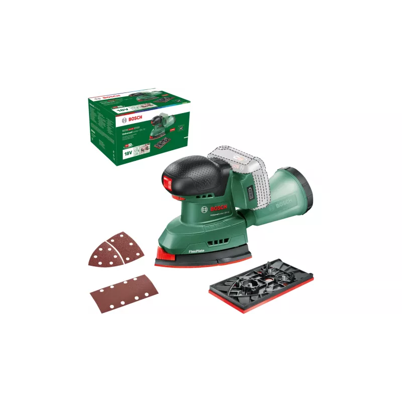 Bosch UniversalSander 18V-10 excentrische schuurmachine 22000 OPM zwart, groen