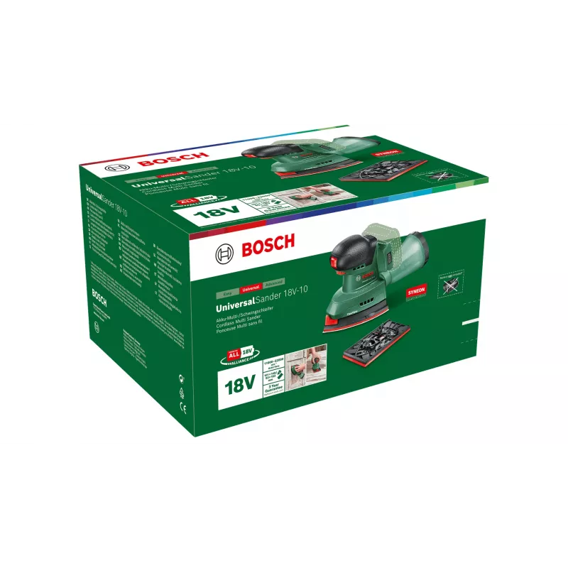 Bosch UniversalSander 18V-10 excentrische schuurmachine 22000 OPM zwart, groen