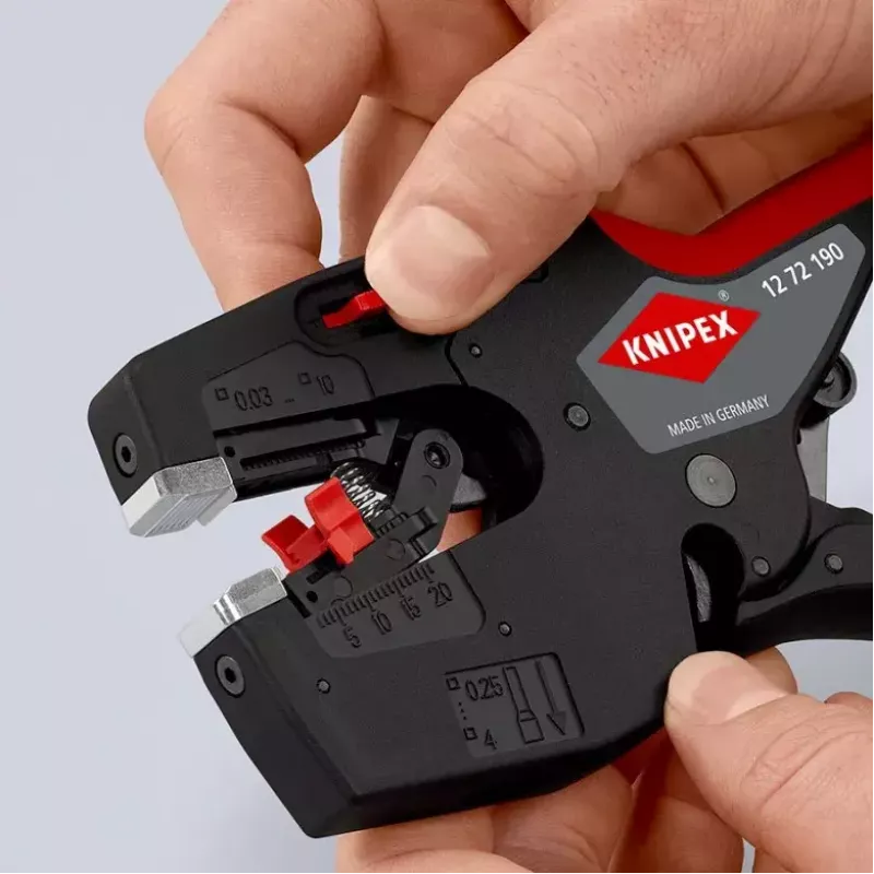 Knipex 12 72 190 tang staal kunststofgreep zwart rood 190 mm