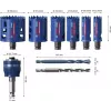 Bosch 2 608 900 446 Expert Tough Material gatenzagenset, 9 stuks, 22–68 mm, met Power Change Plus-adapter