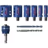 Bosch 2 608 900 446 Expert Tough Material gatenzagenset, 9 stuks, 22–68 mm, met Power Change Plus-adapter