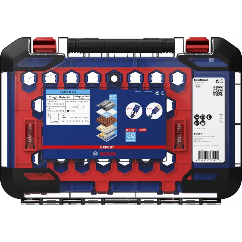 Bosch 2 608 900 448 Expert Tough Material gatenzagenset, 14 stuks, 20–76 mm