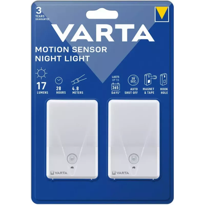 Nachtlamp Varta 16624 101 402 wit, dubbelpack