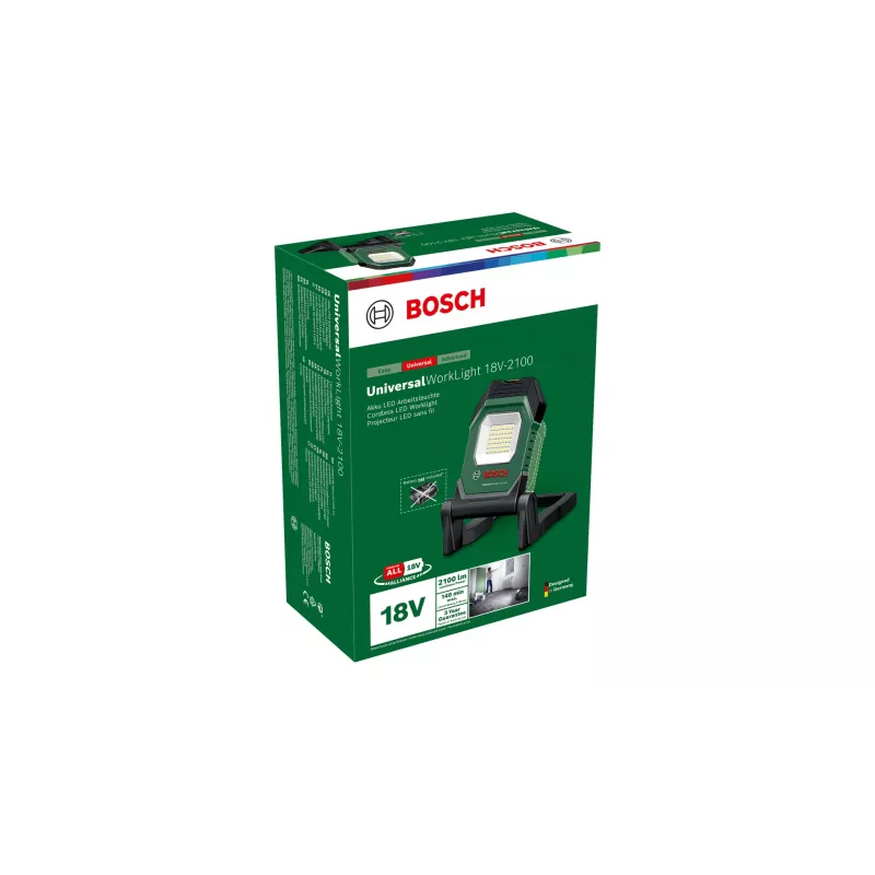 Bosch UniversalWorkLight 18V-2100 zwart, groen