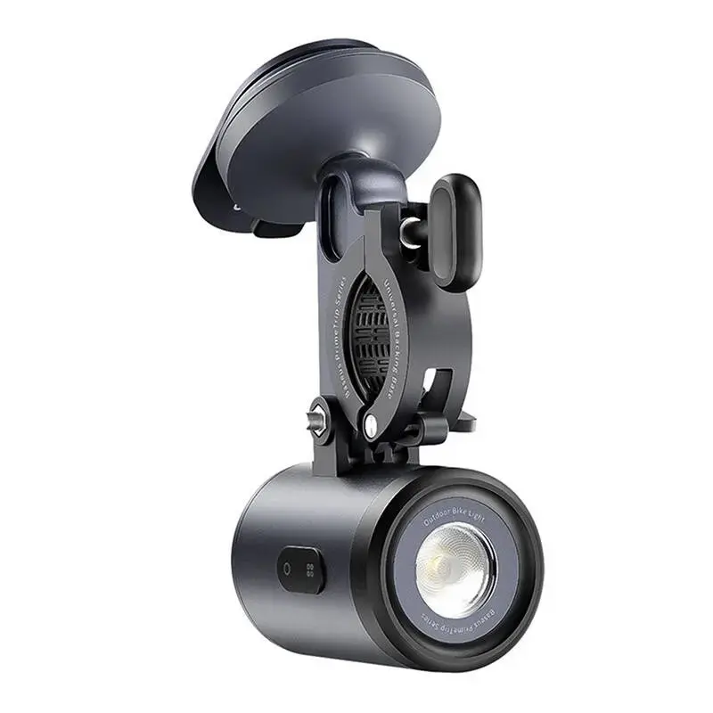 Fietshouder Baseus PrimeTrip 2-in-1 telefoonhouder met zaklamp, zwart
