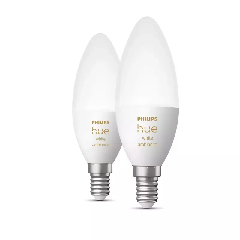 Slimme lamp Philips Hue White Ambiance kaars E14, 5,2 W, Bluetooth/Zigbee, 39×39×117 mm