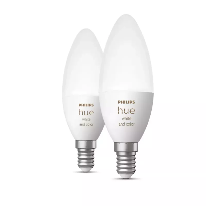 Slimme lamp Philips Hue White and colour ambience Candle E14, Bluetooth/Zigbee, 5,3 W (2-pack)