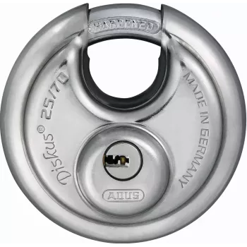 Discus-hangslot ABUS 25/70 kd sleutelslot 5 sleutels 7cm