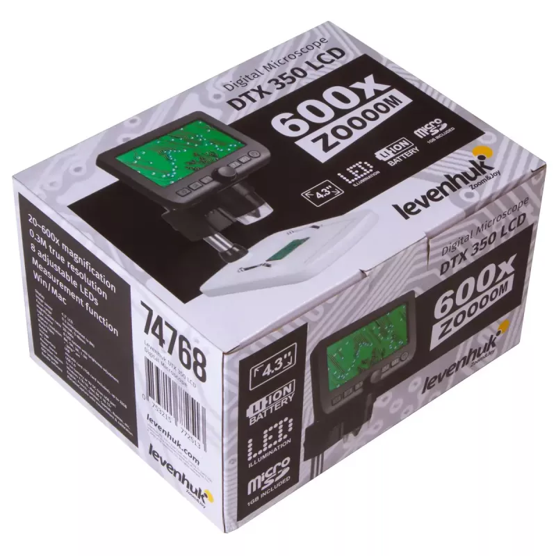 Digitale microscoop Levenhuk DTX 350 LCD 600-voudige vergroting