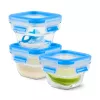 EMSA CLIP & CLOSE N10507 Vierkante set blauw, transparant 3 stuks