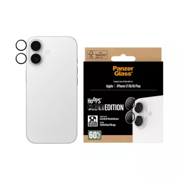 PanzerGlass ® Hoops® Camera-objectiefbescherming Transparant iPhone 17 | iPhone 16 | 16 Plus