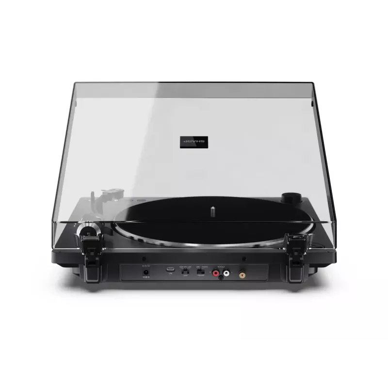 Platenspeler Sharp RP-TT100 zwart direct aangedreven met USB-uitgang voor digitale opname