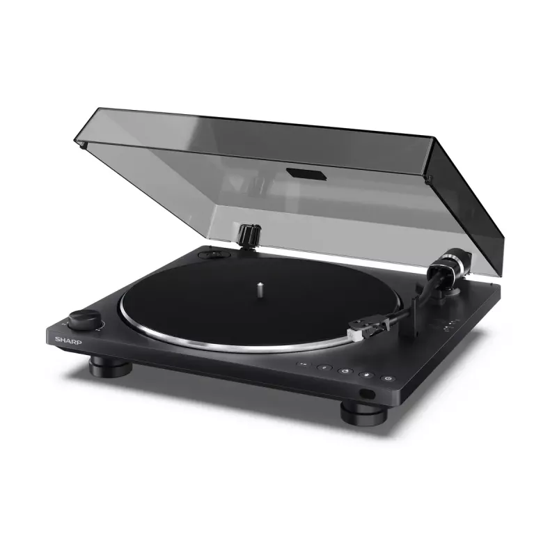 Platenspeler Sharp RP-TT100 zwart direct aangedreven met USB-uitgang voor digitale opname