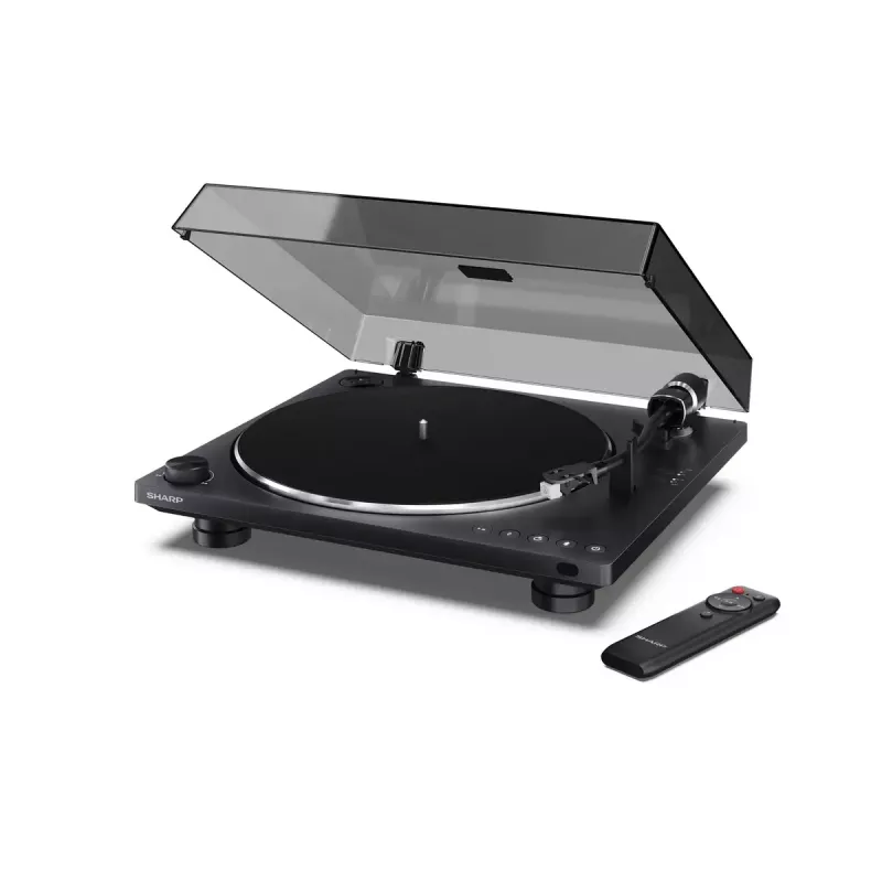 Platenspeler Sharp RP-TT100 zwart direct aangedreven met USB-uitgang voor digitale opname