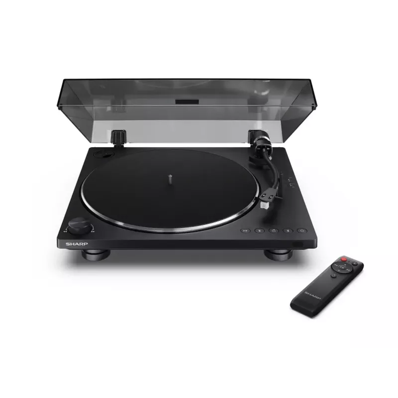 Platenspeler Sharp RP-TT100 zwart direct aangedreven met USB-uitgang voor digitale opname