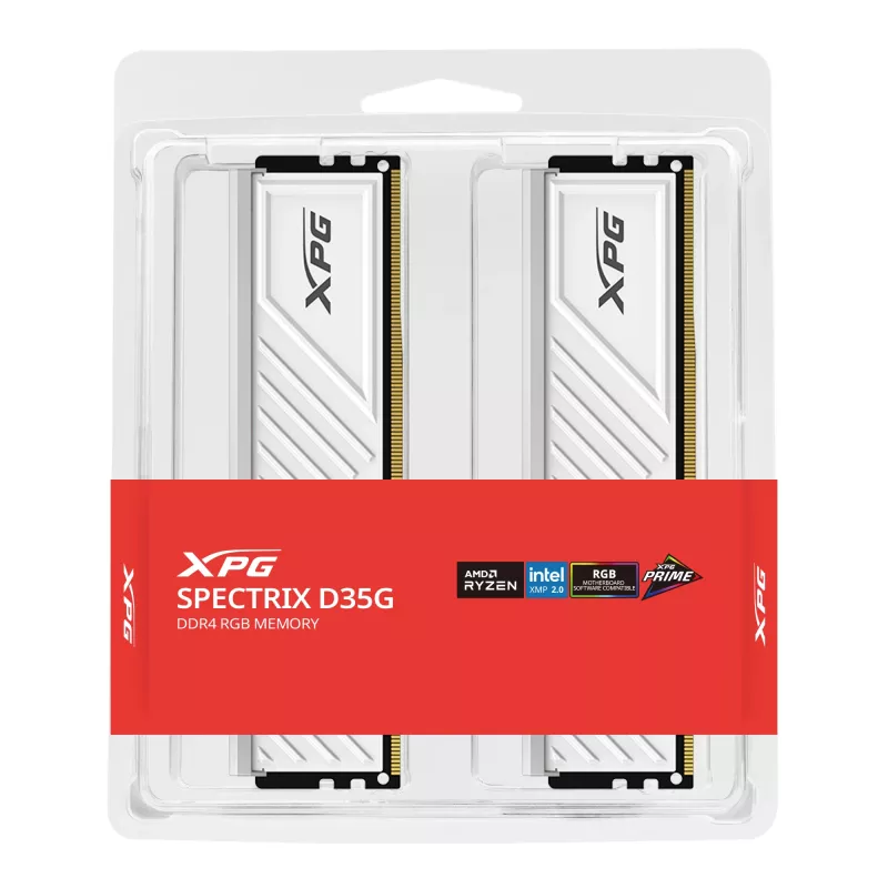 16 GB ADATA DIMM 3600 (2x 8 GB) dual-kit (wit, AX4U36008G18I-DTWHD35G, XPG Spectrix D35G, INTEL XMP)
