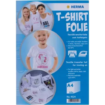 Kledingtransfer HERMA 4524 thermotransfer unisex 10 stuks