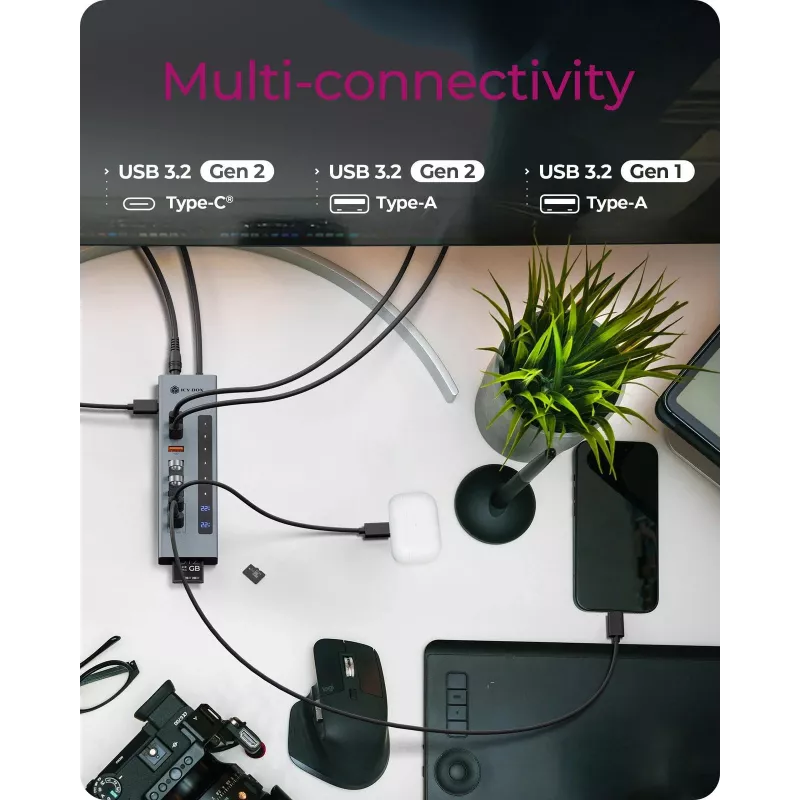 ICY BOX 11-in-1 USB Type-C-hub met kaartlezer en PD
