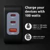 Voeding Intenso W100ACC+C520C 100W snellader GaN zwart
