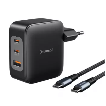 Voeding Intenso W100ACC+C520C 100W snellader GaN zwart