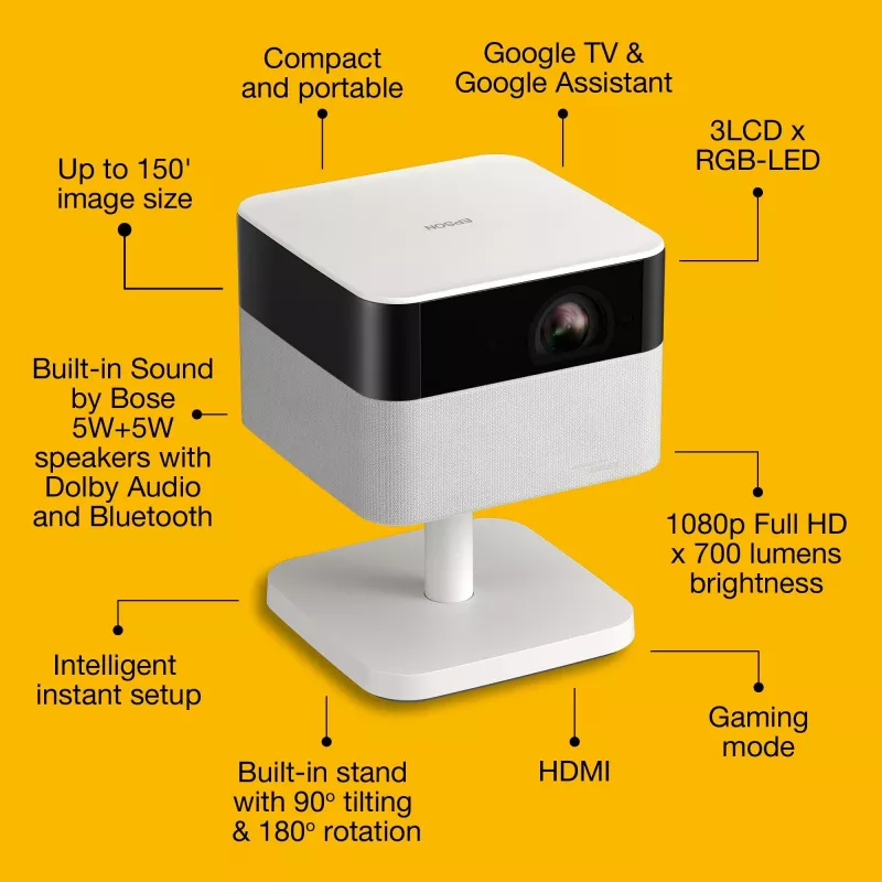 Epson EF-71 standard-throw-projector 700 ANSI lumen 3LCD 1080p (1920x1080) wit