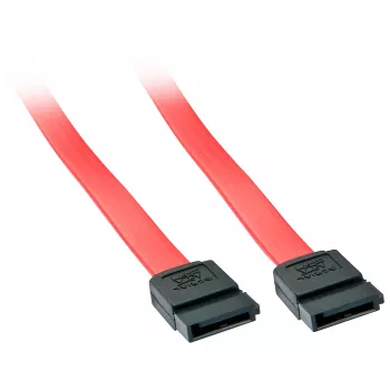 Lindy 0,2 m SATA-kabel, 0,2 m, SATA III, SATA 7-polig, SATA 7-polig, bus/bus, Rood