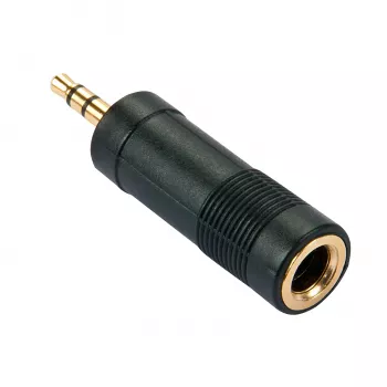 Lindy 3,5 mm jackstekker naar 6,3 mm jackbus adapter