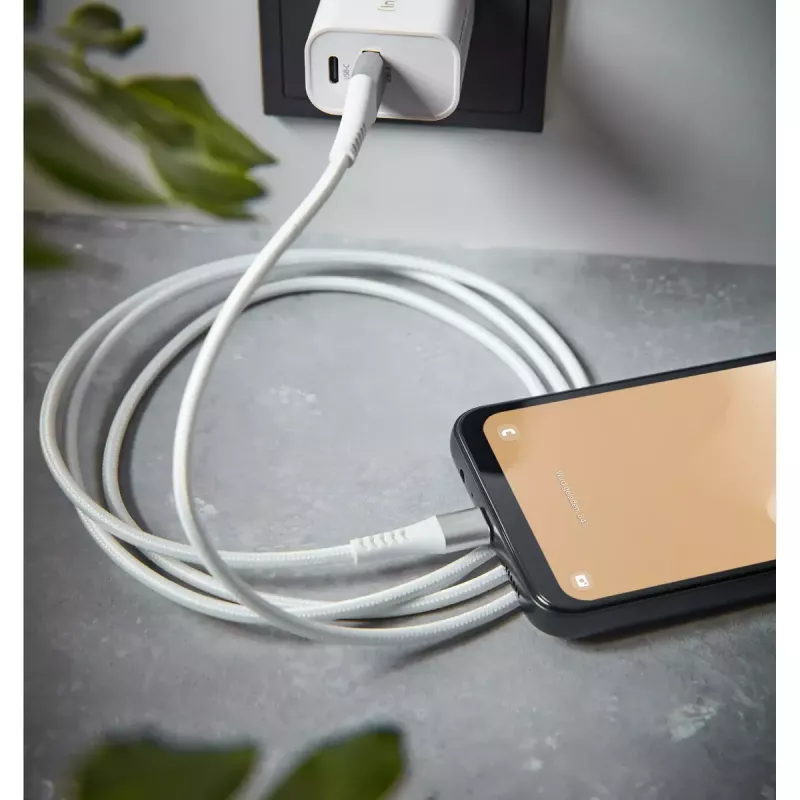 Intenso A315C 7901102 USB-A-naar-USB-C-kabel, USB 2.0, 3 A, PD tot 60 W, nylon, 1,5 m, wit