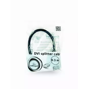 Videokabel-adapter GEMBIRD DVI-I naar 2×VGA (D-Sub), 0,3 m, zwart
