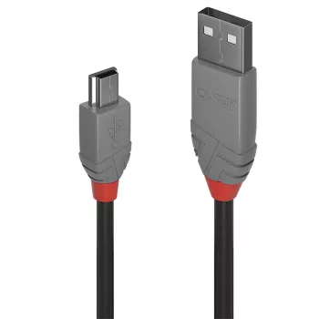 Lindy 5m USB 2.0 Type-A-naar-Mini-B-kabel, Anthra Line