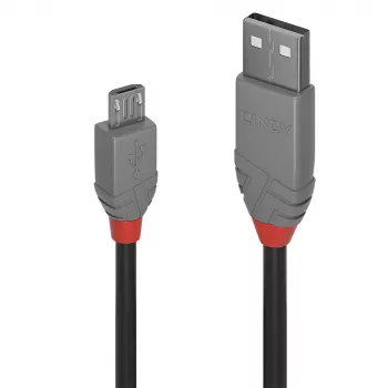 Lindy 5m USB 2.0 Type-A naar Micro-B kabel, Anthra Line