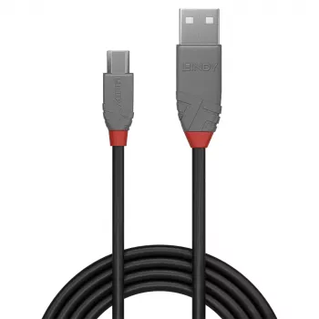 Lindy 5m USB 2.0 Type-A naar Micro-B kabel, Anthra Line