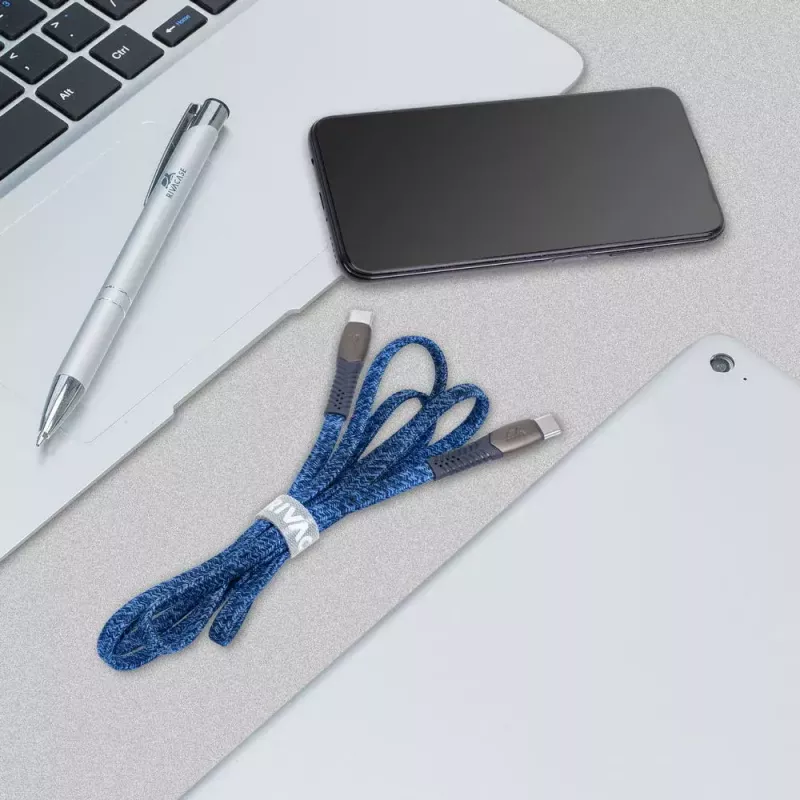 USB-kabel Rivacase PS6105 BL12 USB 2.0 1,2 m USB-C blauw