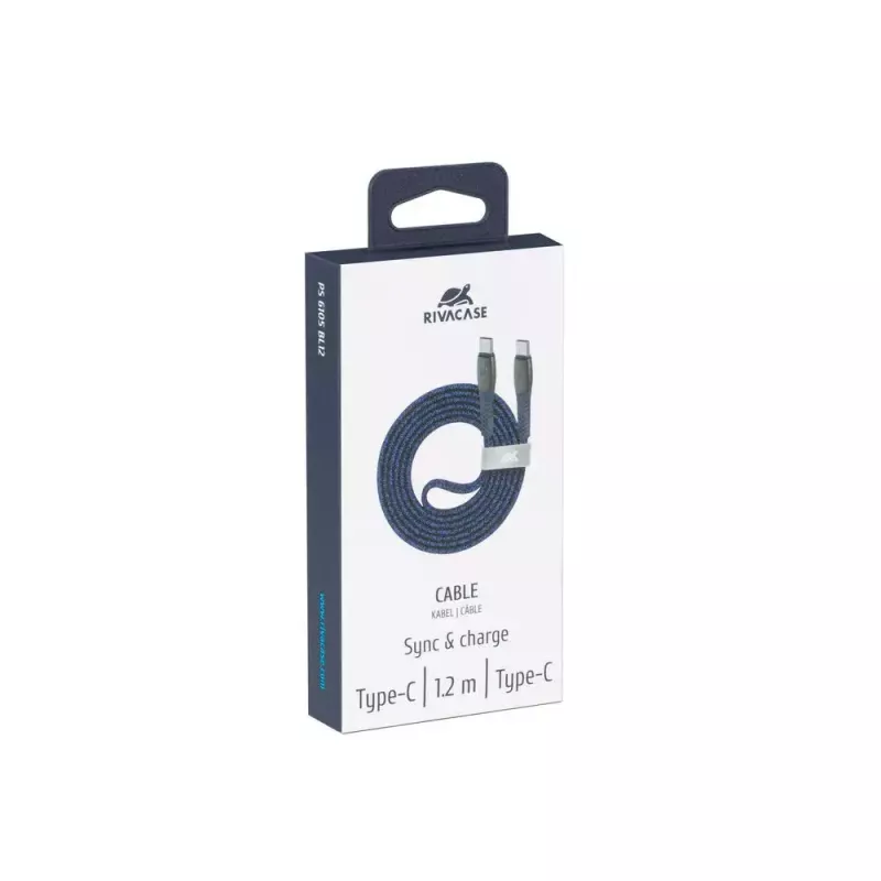 USB-kabel Rivacase PS6105 BL12 USB 2.0 1,2 m USB-C blauw