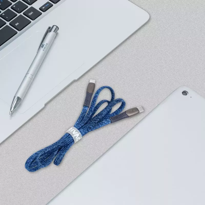 USB-kabel Rivacase PS6105 BL12 USB 2.0 1,2 m USB-C blauw